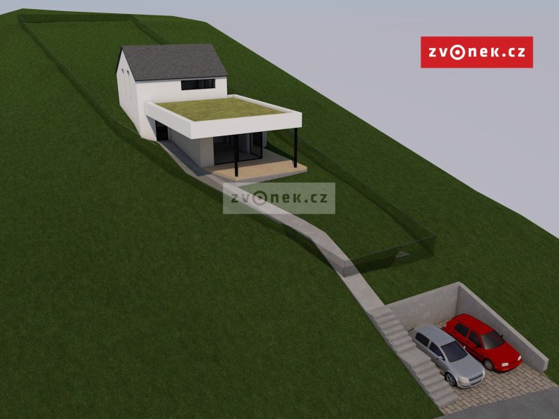 Prodej stavebního pozemku 830 m² s možností zpracování projektu domu, klidná lokalita Uherského Brodu – Újezdec