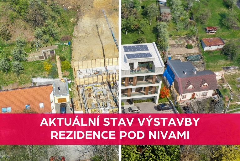 Stavba Rezidence Pod Nivami pokračuje: nový domov ve Zlíně získává své pevné základy