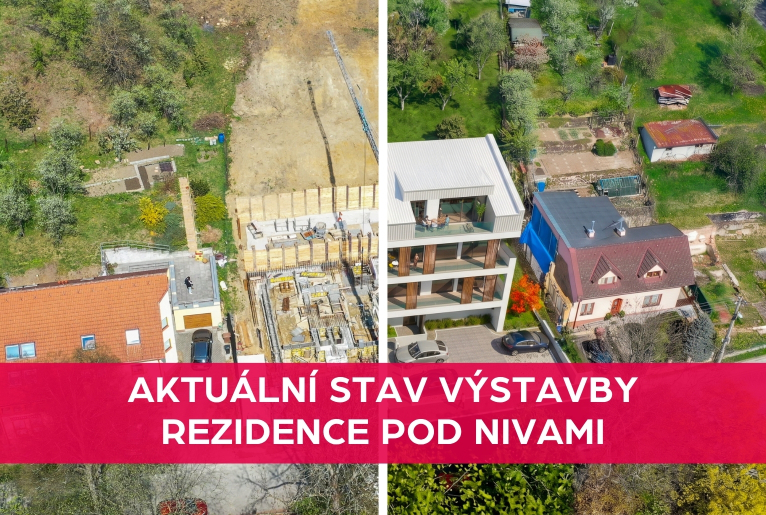 Stavba Rezidence Pod Nivami pokračuje: nový domov ve Zlíně získává své pevné základy