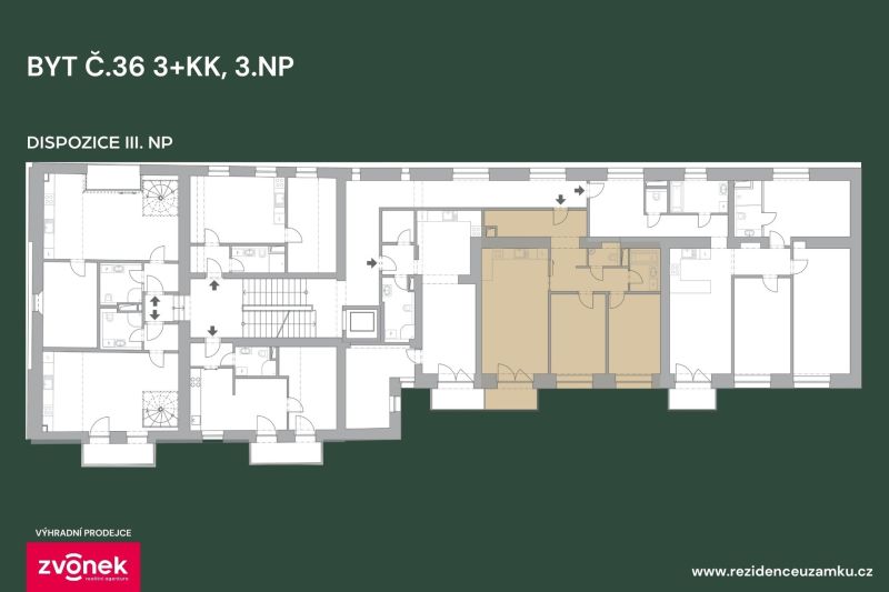 Prodej nového bytu 3+kk 83 m², Vsetín