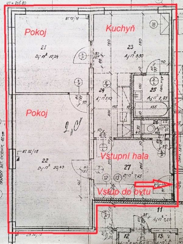 Pronájem bytu 2+1 58 m², Zlín