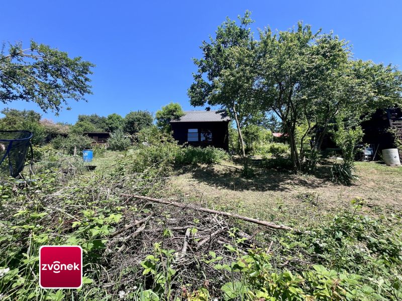 Prodej zahrady 351 m² s dřevěnou chatkou, Napajedla