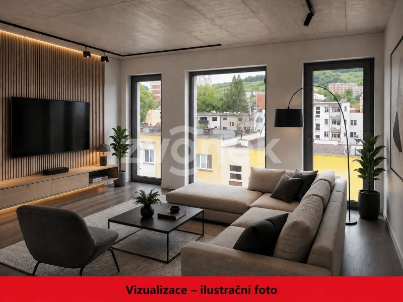 Pronájem luxusního bytu 1+kk s balkonem a možností krytého parkování – Rezidence Sadová, centrum Zlína