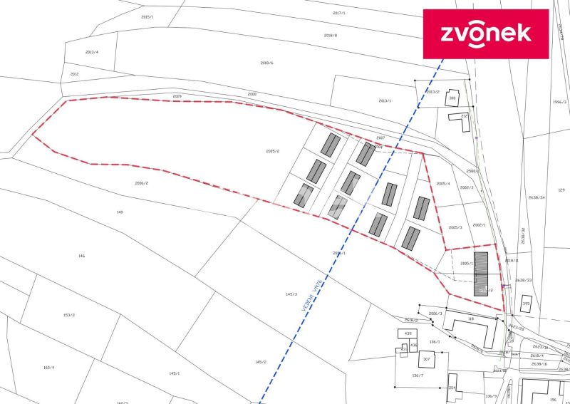 Prodej stavebního pozemku 1 479 m², Ludkovice