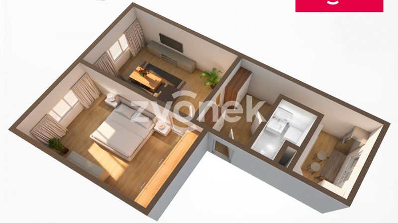 Prodej bytu 2+1 56 m², Zlín