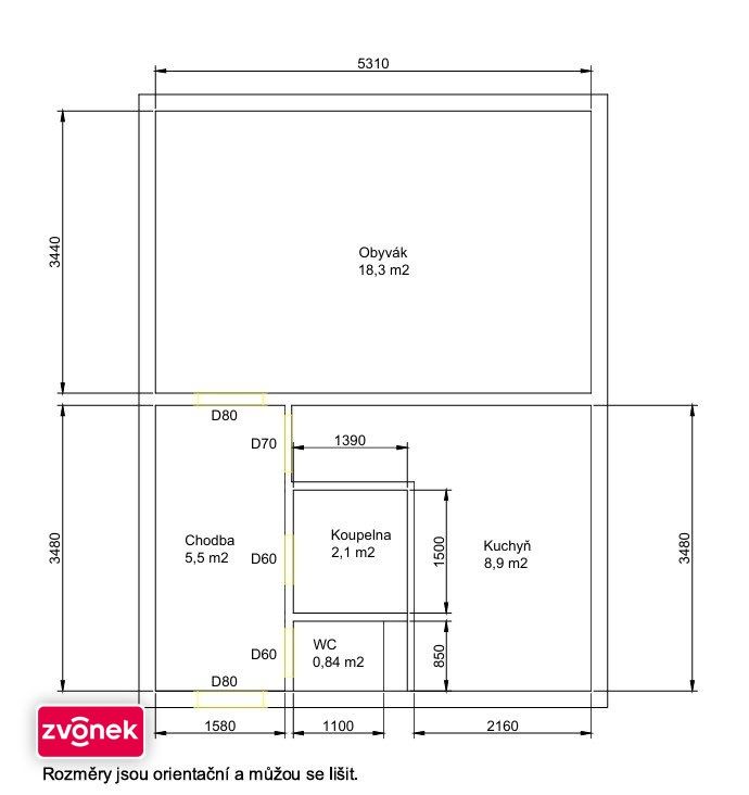 Prodej bytu 1+1 34 m², Vsetín
