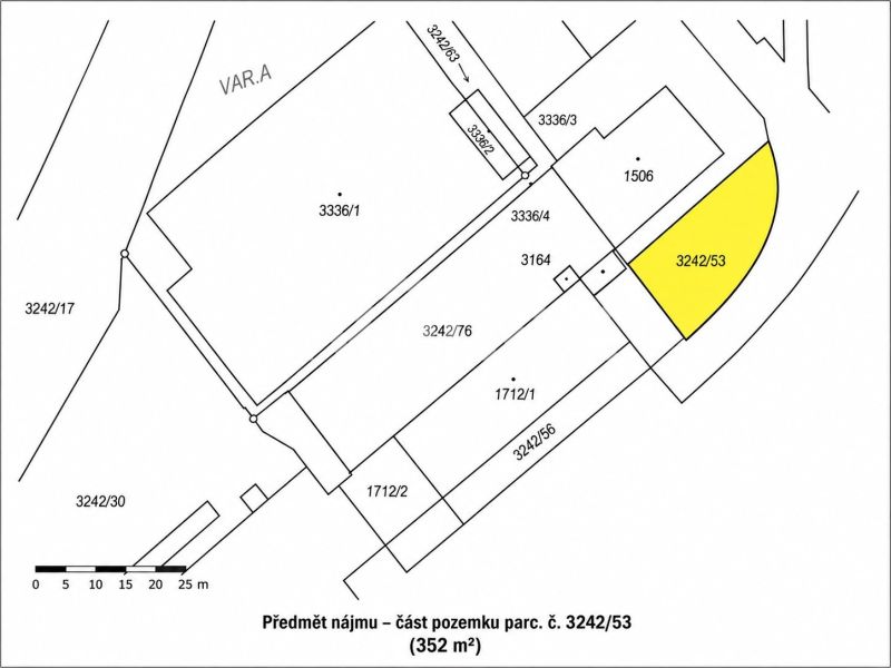 Pronájem zpevněné plochy 352 m² – Otrokovice, Napajedelská