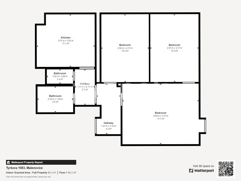 Pronájem bytu 3+1 67 m², Zlín - Malenovice