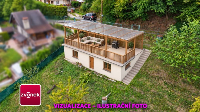 Domek k dokončení s možností rozšíření, pozemkem přes 1 000 m² a nádherným výhledem – Jaroslavice u Zlína