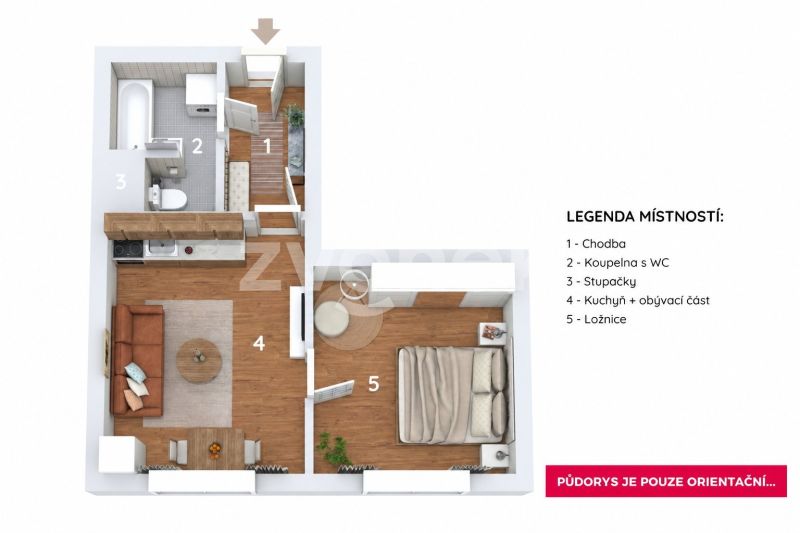 Světlý byt 1+1 s krásným výhledem a potenciálem pro vlastní bydlení i investici | 37,2 m² | Otrokovice – Kvítkovice