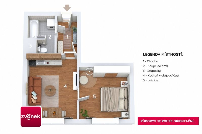 Světlý byt 1+1 s krásným výhledem a potenciálem pro vlastní bydlení i investici | 37,2 m² | Otrokovice – Kvítkovice