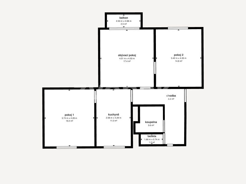 Prodej bytu 3+1 78 m², Napajedla