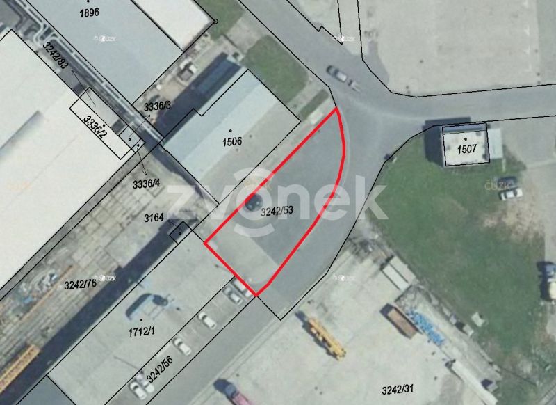 Pronájem zpevněné plochy 472 m² – Otrokovice, Napajedelská