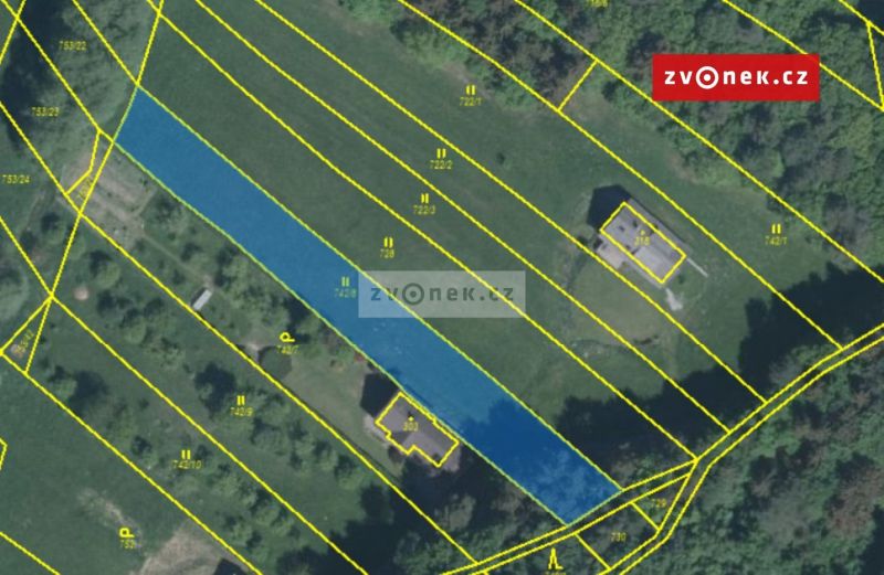 Prodej stavebního pozemku 1 841 m², Šanov