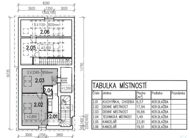 Pronájem kanceláře 103 m², Otrokovice