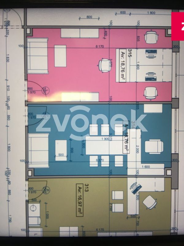 Pronájem kanceláře 32 m², Kroměříž - Kotojedy