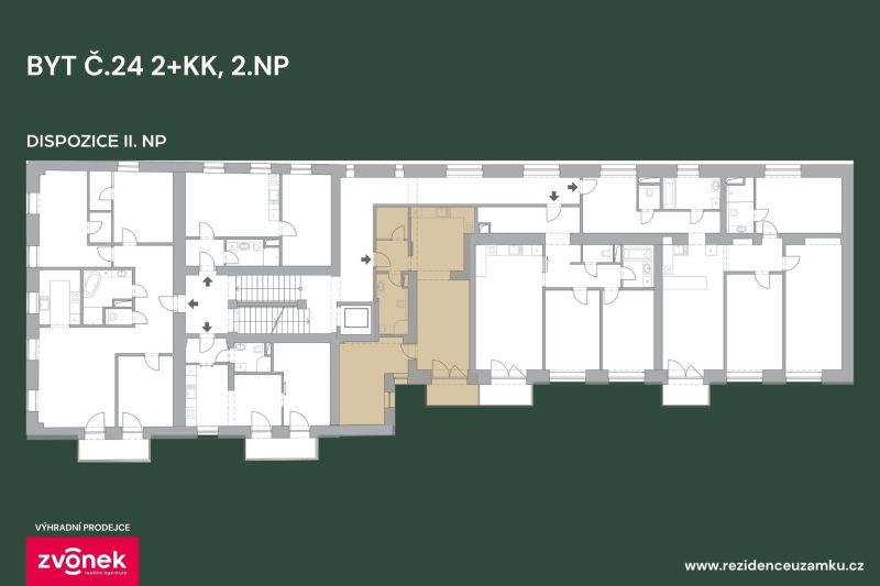 Prodej nového bytu 2+kk 60 m², Vsetín