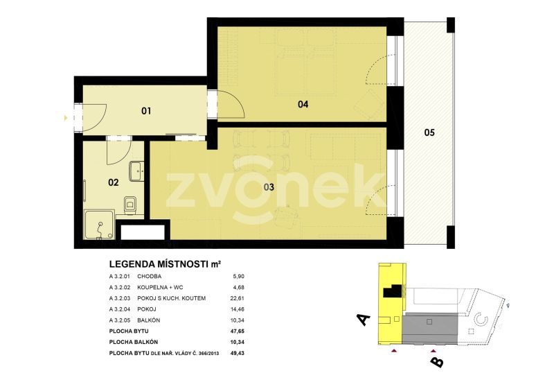 Pronájem bytu 2+kk 50 m², Staré Město
