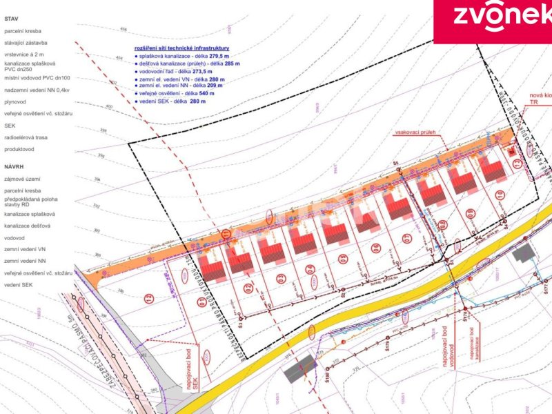 Prodej stavebních pozemků, Branky