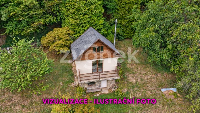Domek k dokončení s možností rozšíření, pozemkem přes 1 000 m² a nádherným výhledem – Jaroslavice u Zlína