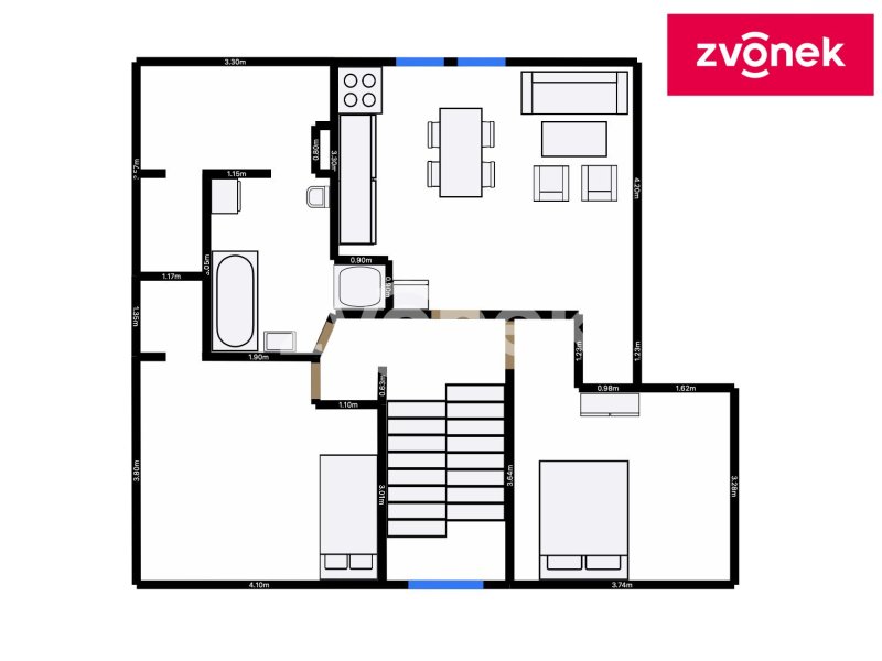 Pronájem 3+kk Sazovice v RD