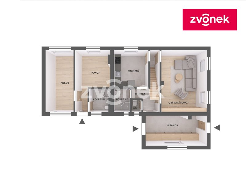 Baťovský jednodomek - k bydlení i podnikání
