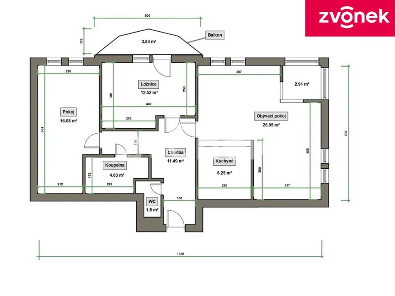 Prodej vybaveného bytu 3+kk na sídlišti Mařatice východ.
