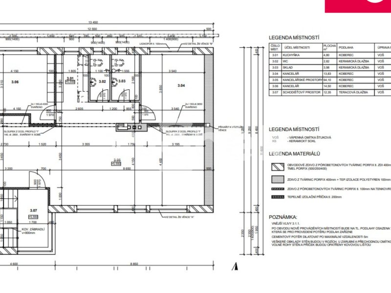 Pronájem kancelářských prostor ve Zlíně, 101 m2