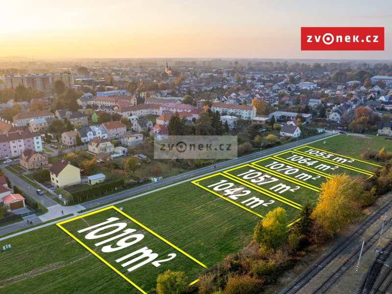 Stavební pozemek 1070 m2 v Hulíně