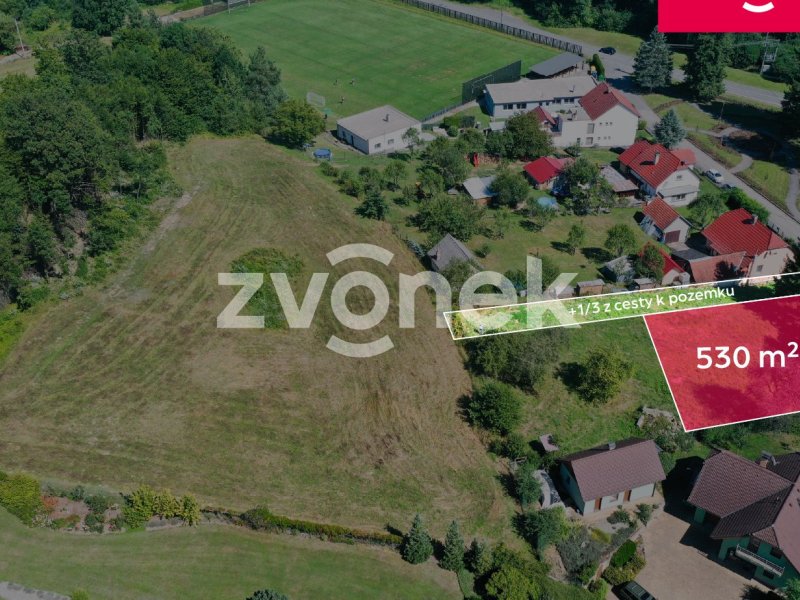 Dva stavební pozemky v Březůvkách – rozumná velikost 530 m², výhled, skvělá dostupnost do Zlína !