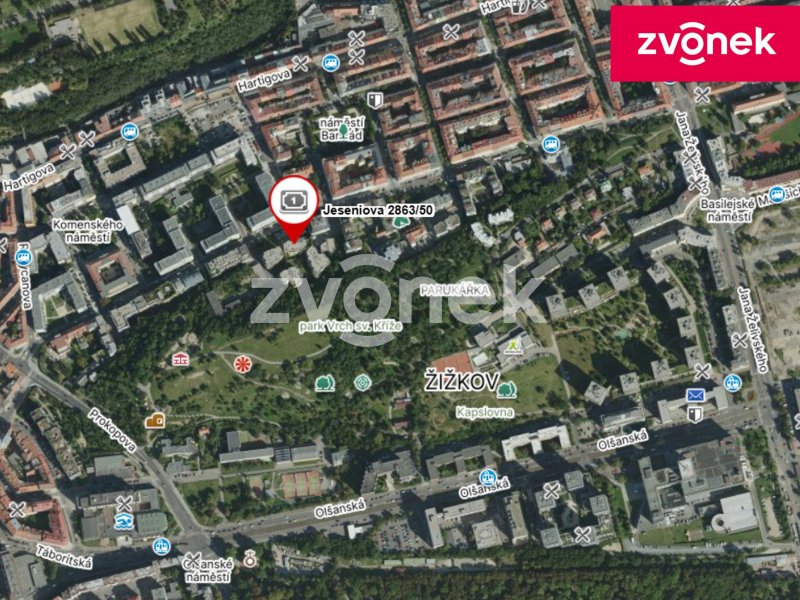 Prodej tří garážových stání ul. Jeseniova 50 - Žižkov
