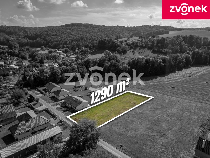 Stavební pozemek - 1290m2, Lubná u Kroměříže