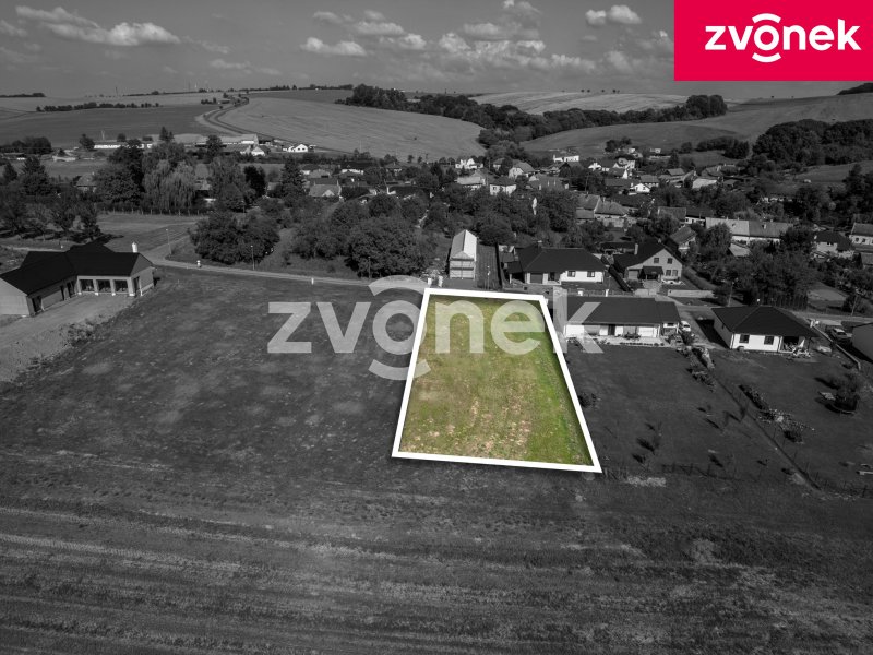 Stavební pozemek - 1290m2, Lubná u Kroměříže