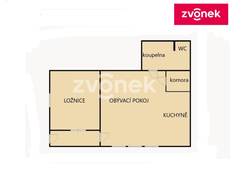 Pronájem bytu 2+kk v rodinném domě v blízkosti centra Uh. Hradiště.
