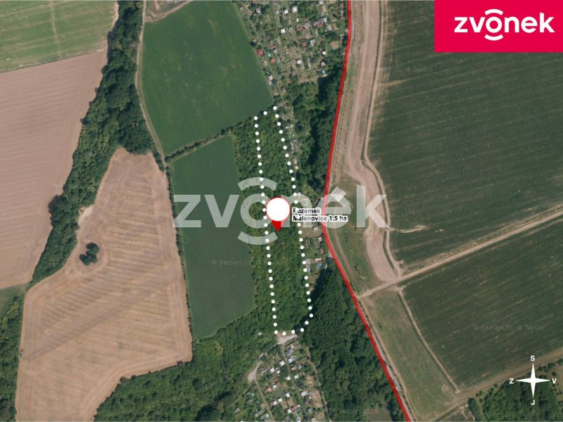 Investiční příležitost: pozemek mezi zahrádkářskými koloniemi