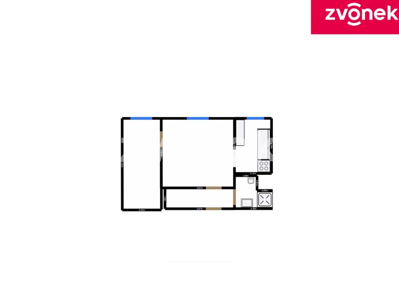 Pronájem 2+1 po rekonstrukci, SNP, Zlín, IHNED
