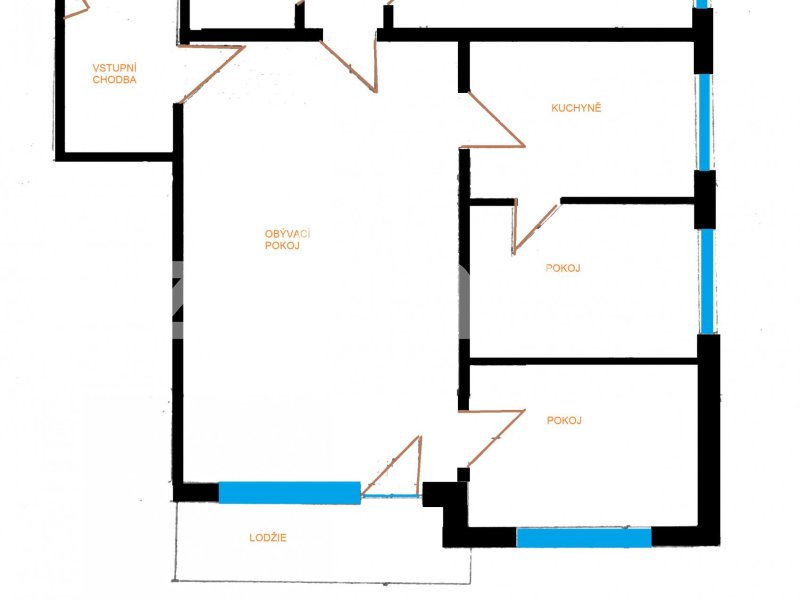Pronájem bytu 4+1 po rekonstrukci, Zlín - Slunečná