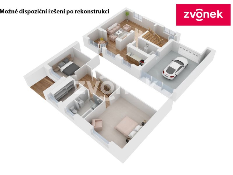 Investiční příležitost nebo vlastní bydlení: RD s projektem, povolením a rozběhnutou rekonstrukcí – Jaroslavice u Zlína