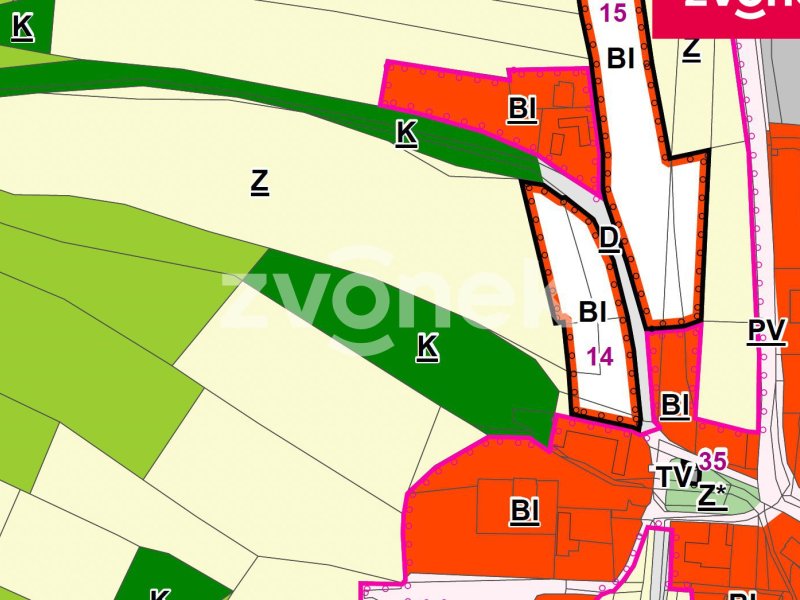 Investiční pozemek 17 509 m² – Ludkovice, možnost změny územního plánu