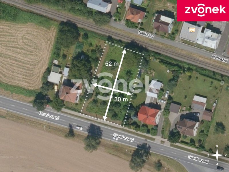 Prodej 1/2 podílu pozemku 1 505 m² k výstavbě domu– Želechovice nad Dřevnicí