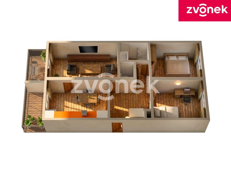 Víc než jen byt: 3+1 s výhledem na rybník, vlastní garáží, zahrádkou v Lukově