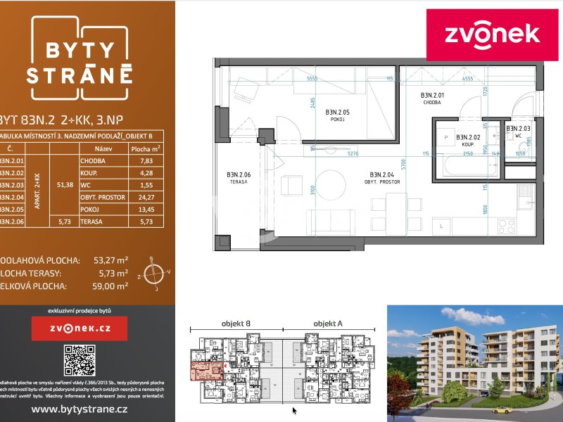 Nový byt 2+kk, Nad Stráněmi Zlín