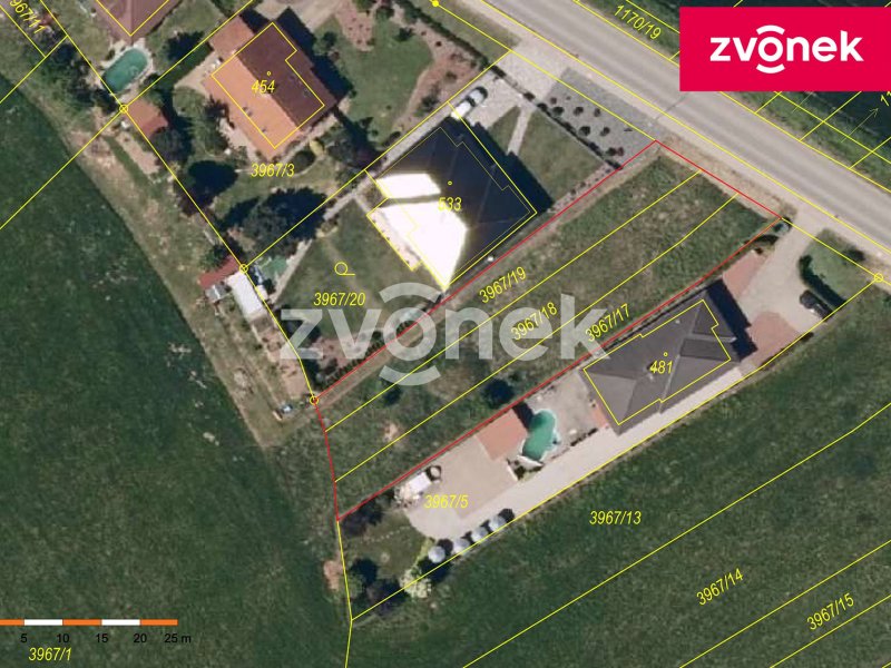 Prodej stavebního pozemku v Kudlovicích.