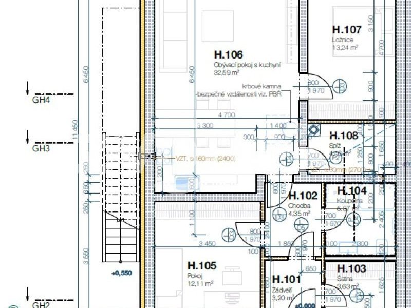 Pronájem nadstandardního bytu 3+kk se soukromou zahradou, Štípa – ul. Zimní