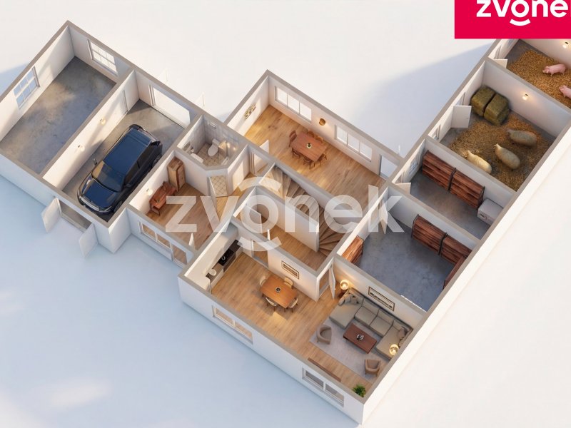 Prostorný rodinný dům se zahradou 1 050 m², garáží a velkým potenciálem – Bílovice u Uherského Hradiště