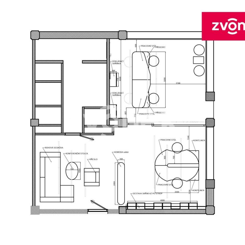 Pronájem kanceláře 100 m², Otrokovice