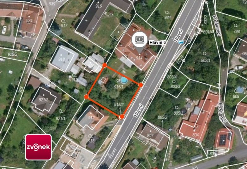 Prodej stavebního pozemku cca 470 m², Hvozdná