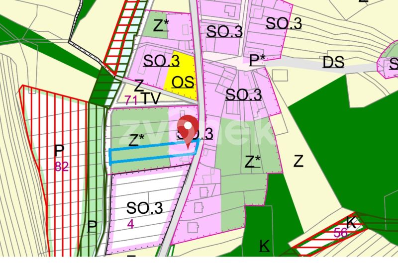 Prodej stavebního pozemku 1 833 m², Kudlovice