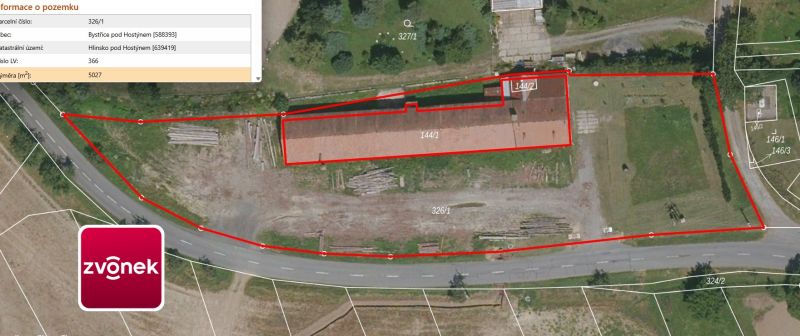 Investice Prodej zemědělského objektu 1 600 m², Bystřice pod Hostýnem - Hlinsko pod Hostýnem