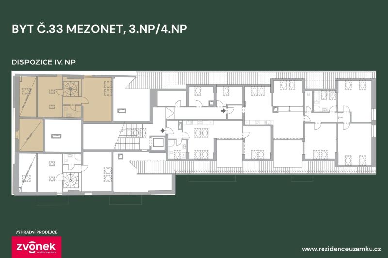 Prodej nového mezonetového bytu 107 m², Vsetín